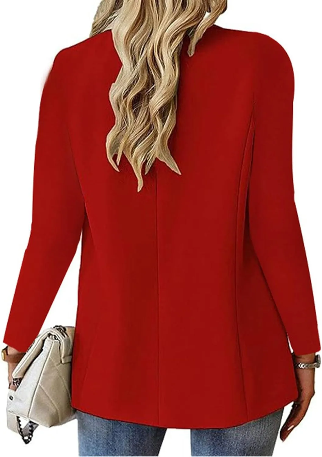 Blazers for Women 2025 Summer Open Front Long Sleeve Slim Fit Suit Jackets Lightweight Office Business Casual Jackets