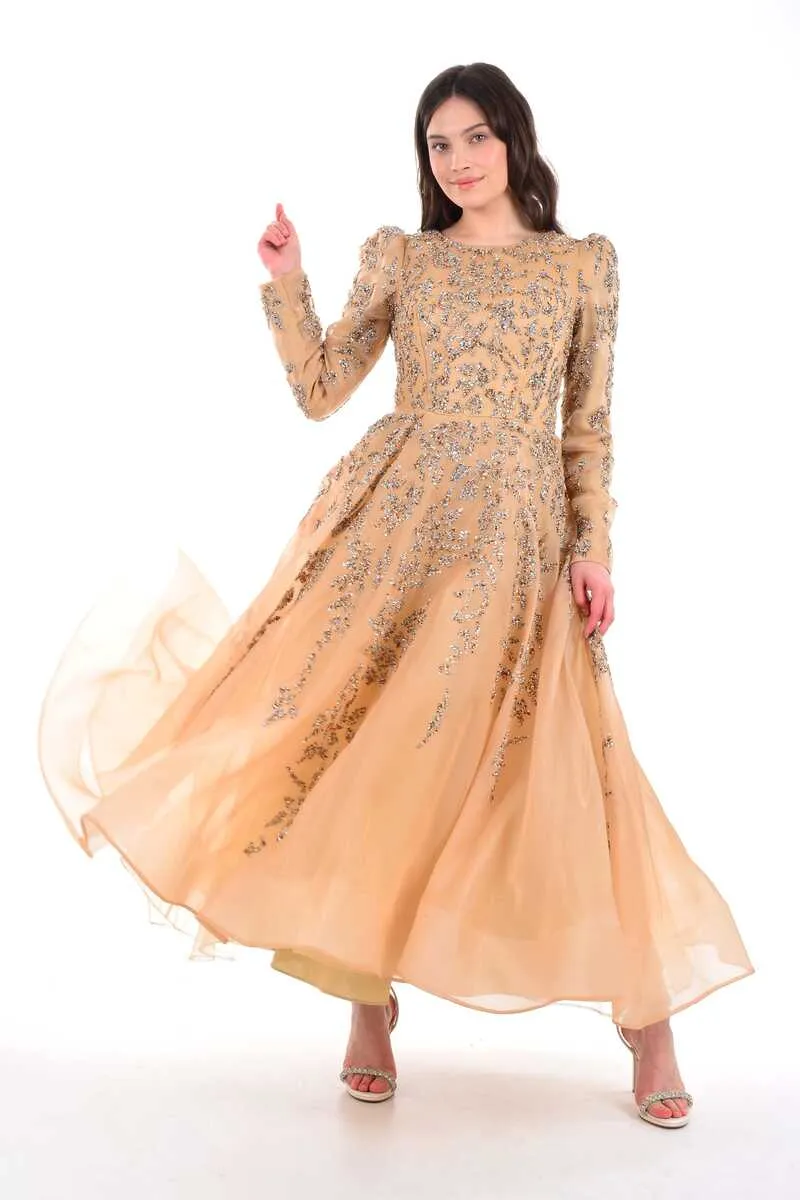 BLY 05928 Gown Gold