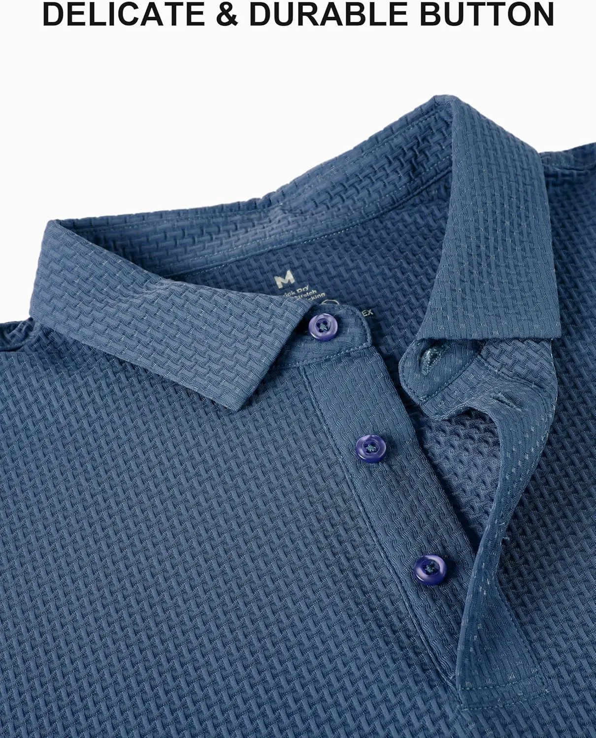 Esabel.C Bubble Men's Polo Shirts Short Sleeve Stretch Casual Jacquard Collared Golf Polo Shirts for Men