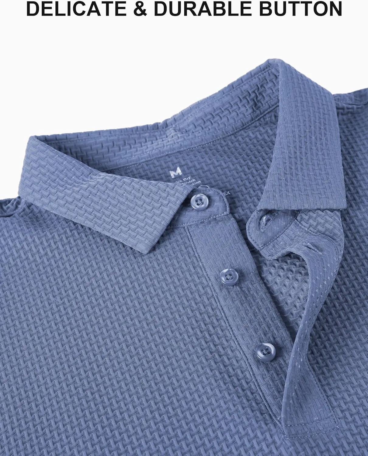 Esabel.C Bubble Men's Polo Shirts Short Sleeve Stretch Casual Jacquard Collared Golf Polo Shirts for Men