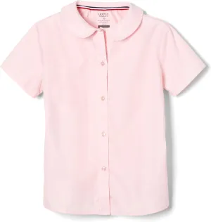 French Toast Girl's Short Sleeve Peter Pan Collar Blouse (Standard and Plus)