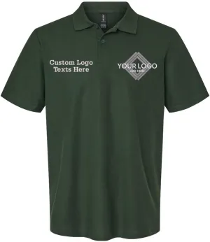 INK STITCH Men 64800 Custom Embroidery Logo Texts Cotton Pique Polo Shirts