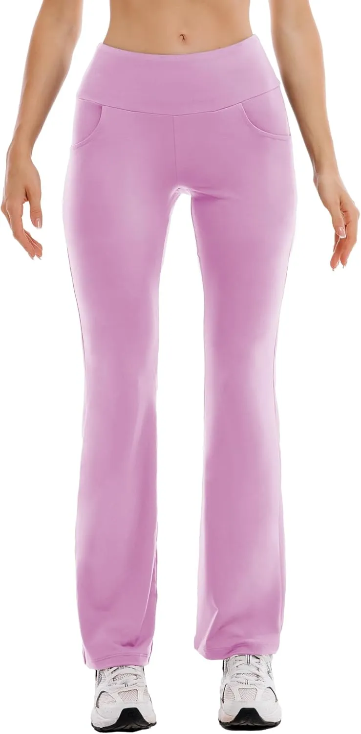 Ipletix Flare Leggings for Women-Bootcut Yoga Pants for Women High Waisted Flared Leggings Dress Pants