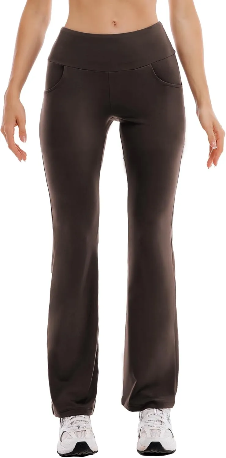 Ipletix Flare Leggings for Women-Bootcut Yoga Pants for Women High Waisted Flared Leggings Dress Pants