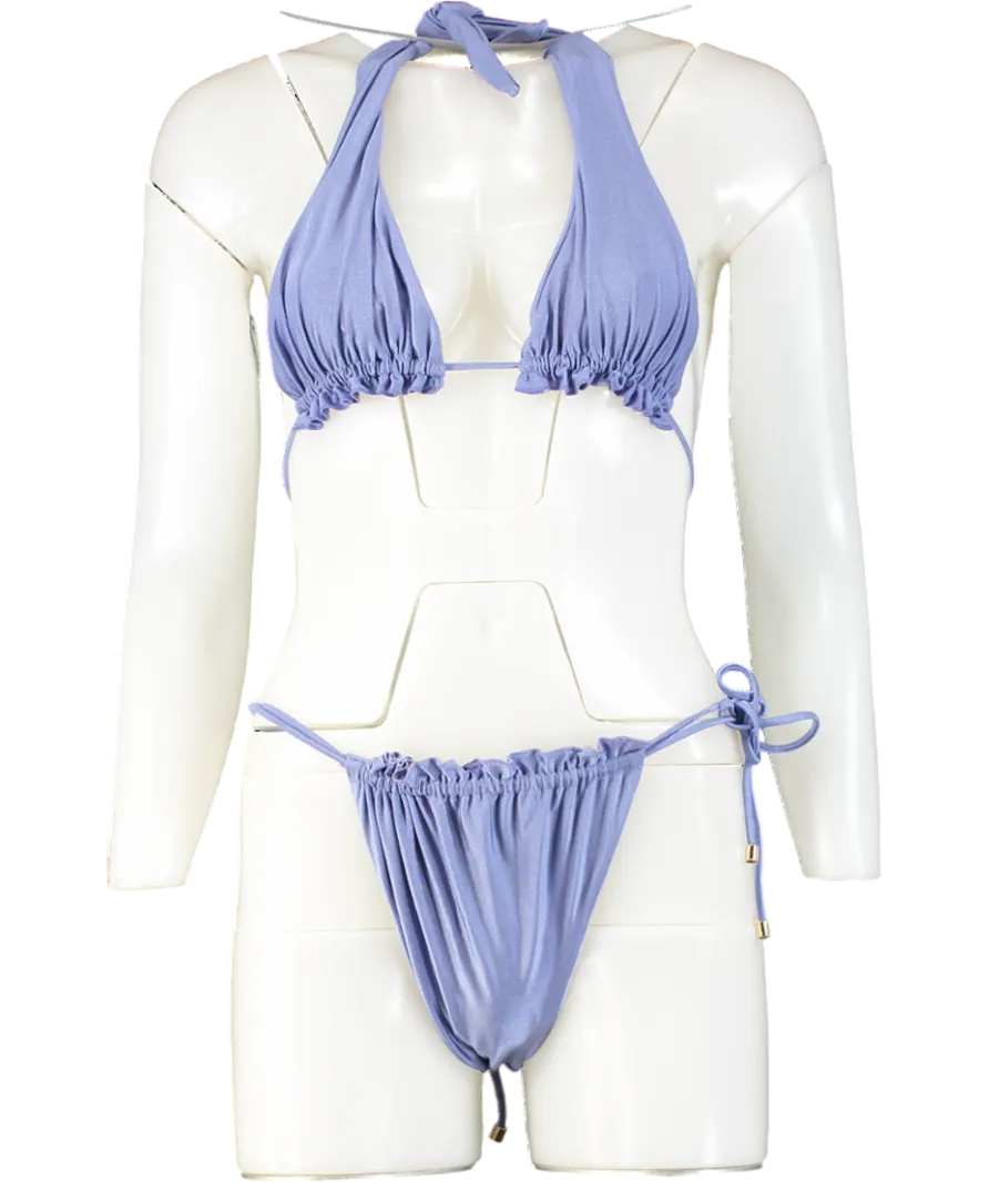 Janthee Ruched Purple Bikini UK M