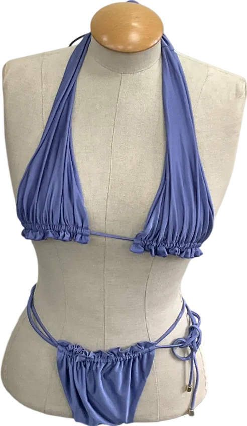 Janthee Ruched Purple Bikini UK M