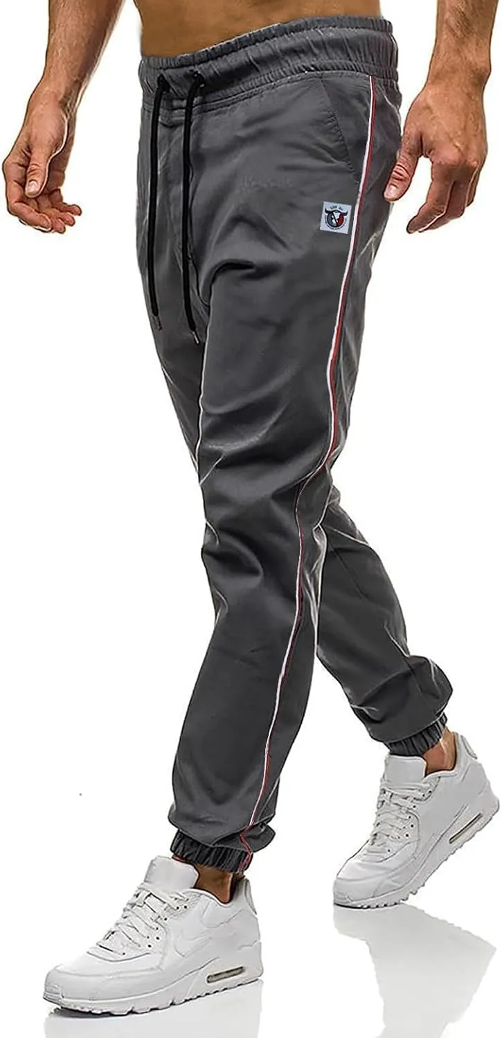 Men Joggers Chino Cargo Pants Hiking Outdoor Recreation Pants Twill Fitness Track Jogging Pants Casual Cotton Pants
