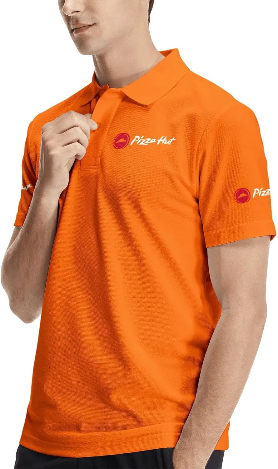 Mens Polo-Shirt T-Shirt Short Sleeve Crew Neck T Shirts for Men Work Uniform Funny Clothes