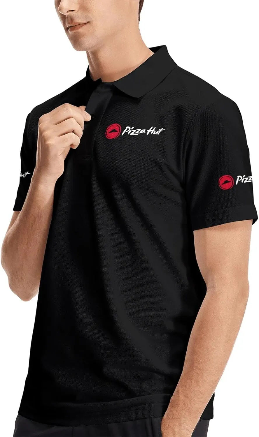 Mens Polo-Shirt T-Shirt Short Sleeve Crew Neck T Shirts for Men Work Uniform Funny Clothes