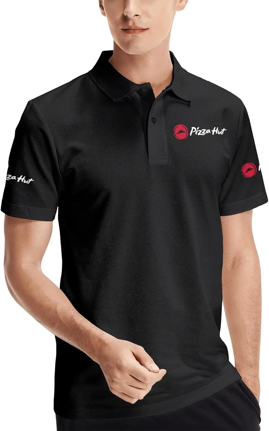 Mens Polo-Shirt T-Shirt Short Sleeve Crew Neck T Shirts for Men Work Uniform Funny Clothes