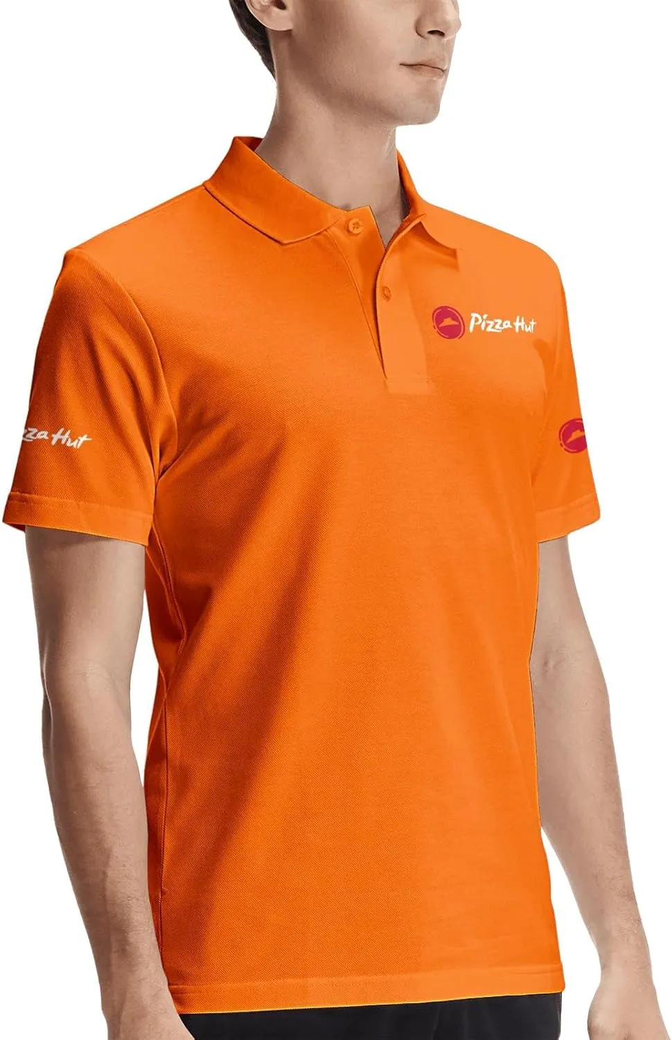 Mens Polo-Shirt T-Shirt Short Sleeve Crew Neck T Shirts for Men Work Uniform Funny Clothes