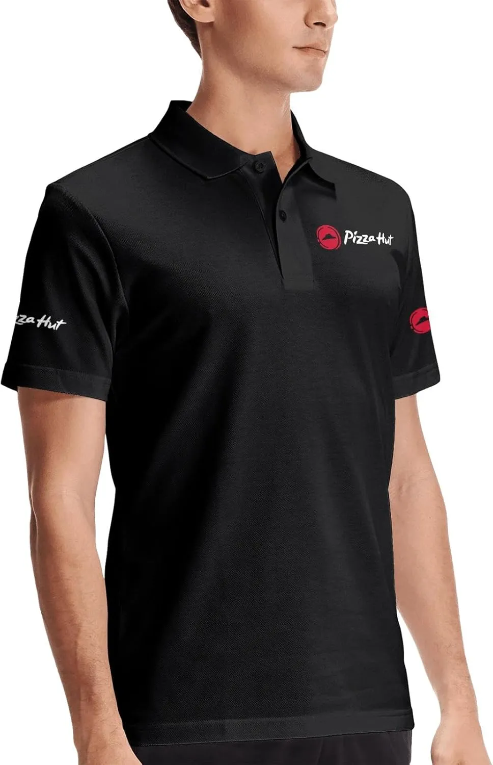 Mens Polo-Shirt T-Shirt Short Sleeve Crew Neck T Shirts for Men Work Uniform Funny Clothes