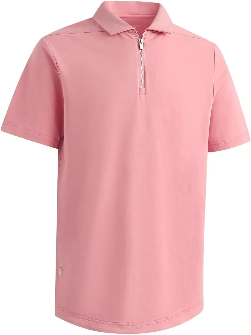 Mens Quarter Zip Polo Shirt Long and Short Sleeve Collared Shirts Moisture Wicking Performance Golf Polo Shirts