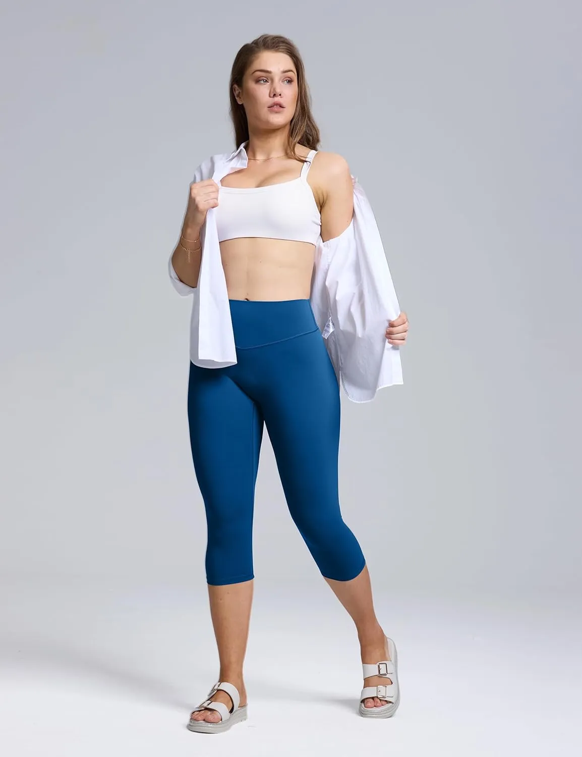 Olmlmt No Front Seam Workout Leggings for Women Tummy Control Butt Lifting Leggings Buttery Soft Gym Yoga Pants