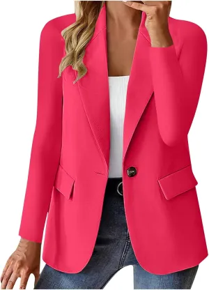 Suit Jackets for Women Business Casual Open Front Blazers Office Work Lightweight Coats Spring Summer Cardigan Suits