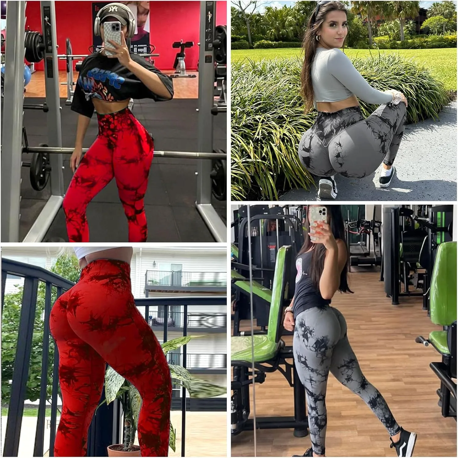 Tie Dye High Waisted Seamless Women's Yoga Leggings Soft Tummy Control Workout Leggings for Gym Athletic