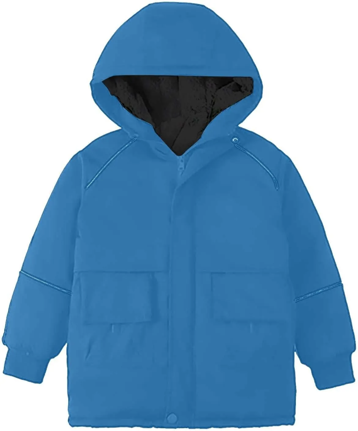 Toddler Youth Long Parka Boys Girls Winter Warm Fleece Linen Puffer Jackets Padded Outerwear Hooded Coats Clothes