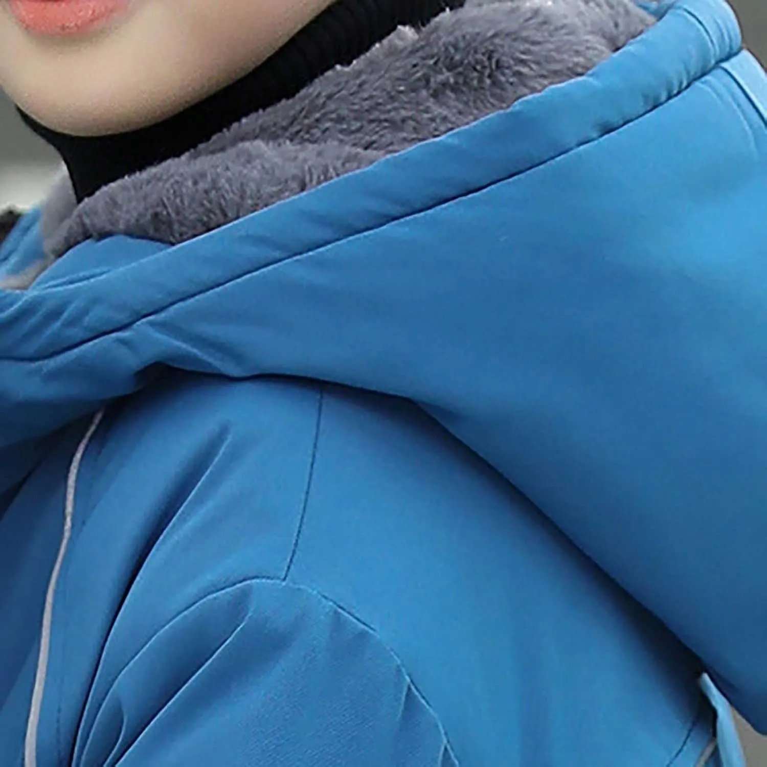 Toddler Youth Long Parka Boys Girls Winter Warm Fleece Linen Puffer Jackets Padded Outerwear Hooded Coats Clothes