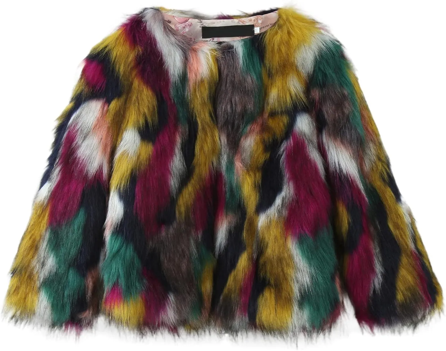 Winter Warm Coats for Girls Elegant Faux Fr Coat Furry Faux Jacket Long Sleeve Outerwear Long Winter Jackets for Girls