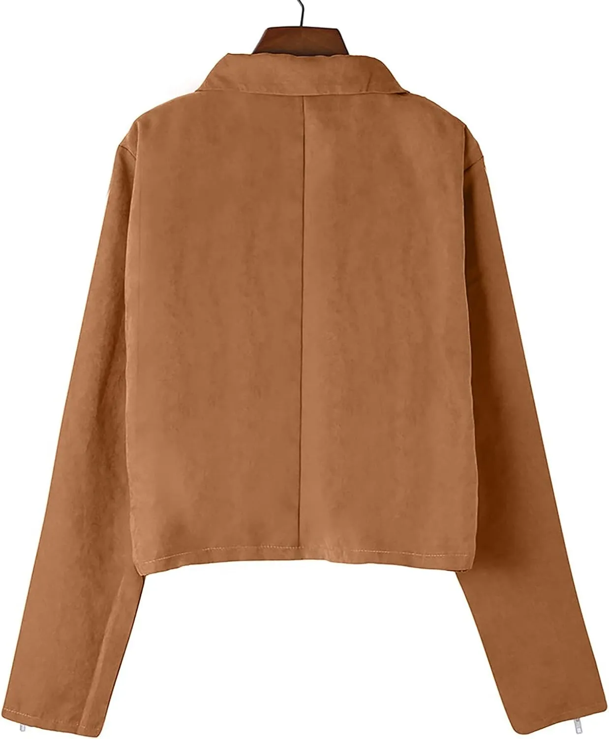 Womens Faux Leather Jacket 2024 Fashion Fall Clothes Zip Up Cropped Jackets Lightweight Motorcycle Biker Coats