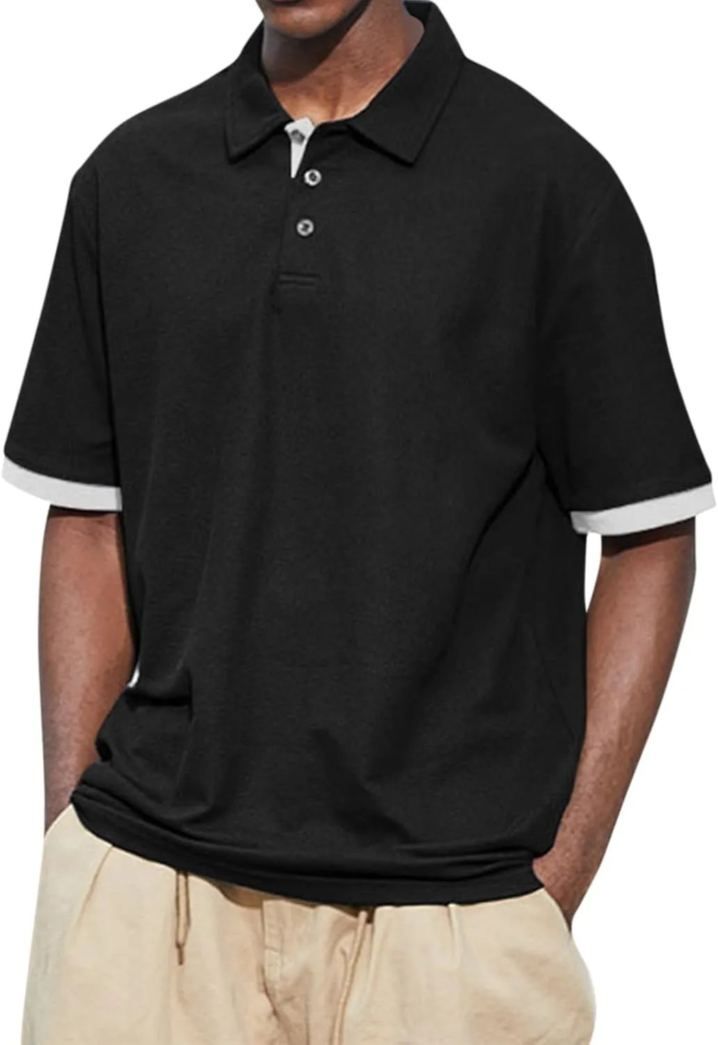 Ymosrh Men's Summer Golf Polo Shirts Short Sleeve Tennis Shirts Casual T-Shirts Work Business Shirts, M-4XL