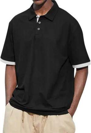 Ymosrh Men's Summer Golf Polo Shirts Short Sleeve Tennis Shirts Casual T-Shirts Work Business Shirts, M-4XL